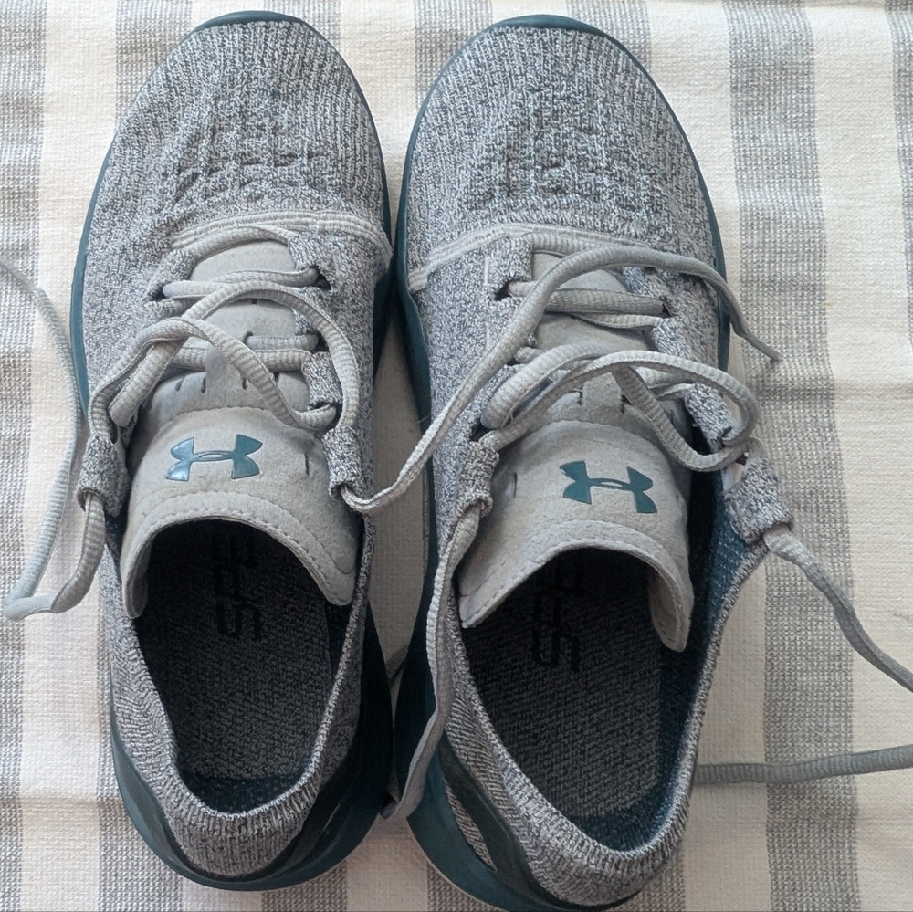 Under Armour Gray and Teal Sneakers - Picture 5 of 5